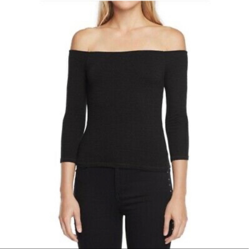 rag & bone off the shoulder shirt